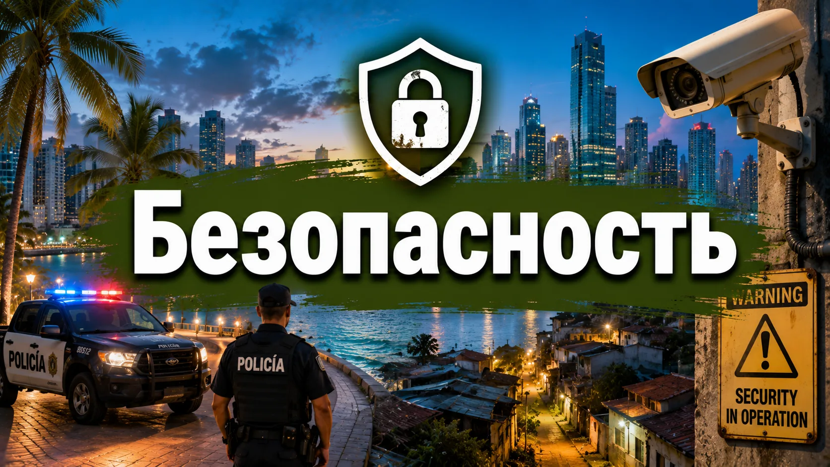 Безопасность в Панаме с полицией, камерами и Панама-Сити