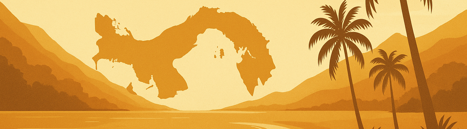 Illustrated Panama landscape